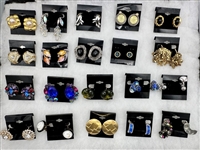 (20) Pairs of Signed Costume Jewelry Earrings; Swarovski, Haskell, Vogue, Givenchy, KJL, Others