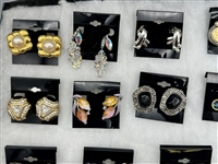 (20) Pairs of Signed Costume Jewelry Earrings; Swarovski, Haskell, Vogue, Givenchy, KJL, Others