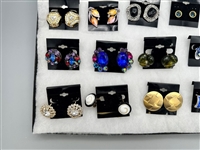 (20) Pairs of Signed Costume Jewelry Earrings; Swarovski, Haskell, Vogue, Givenchy, KJL, Others
