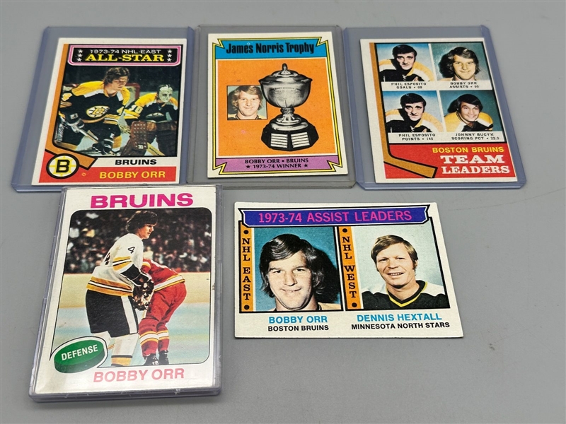 Group of Bobby Orr Hockey Cards
