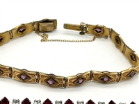 (4) Fancy Vintage Rhinestone Statement Bracelets: J.F. Sturdy