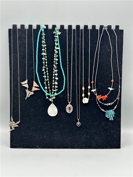 (8) Sterling Silver Necklaces 
