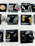 Group of Vintage Signed Costume Jewelry Earrings