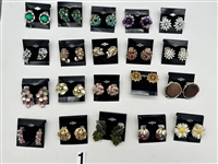 (20) Pairs of Signed Costume Jewelry Earrings; Sarah Cov, Lisner