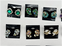 (20) Pairs of Signed Costume Jewelry Earrings; Sarah Cov, Lisner