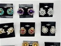 (20) Pairs of Signed Costume Jewelry Earrings; Sarah Cov, Lisner