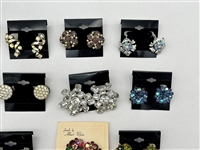 (20) Pairs of Signed Costume Jewelry Earrings; Richelieu, Weiss, Coro, Lisner
