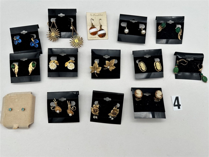 (14) Pairs of Gold Filled Earrings