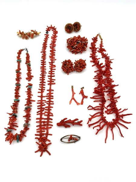 Group of Coral Jewelry
