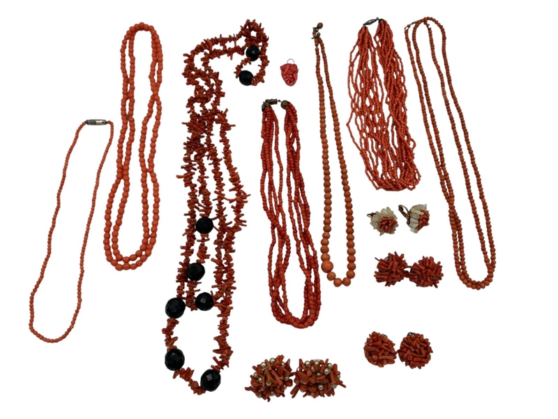 Group of Coral Jewelry