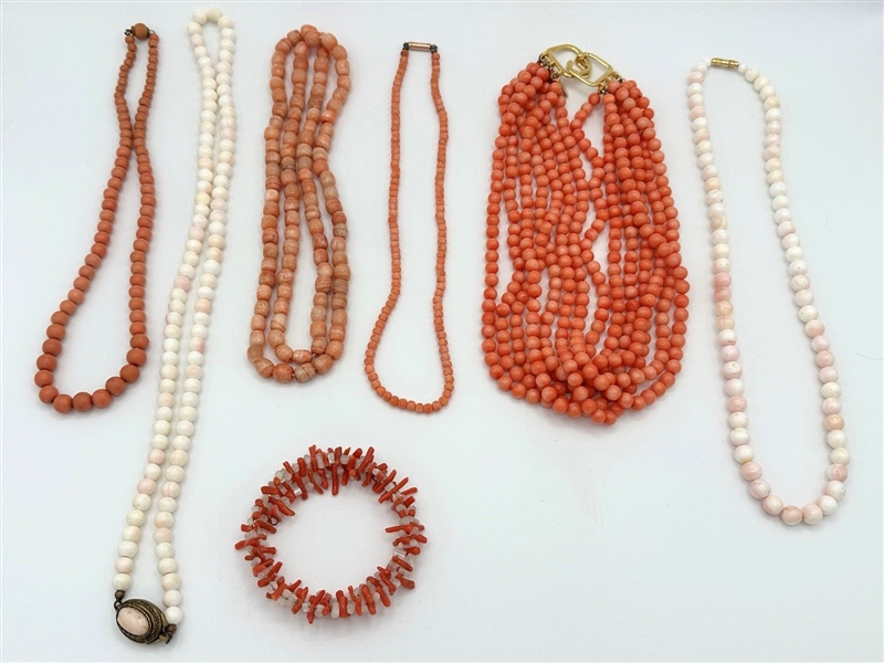 Group of Coral Jewelry:
