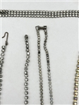 Group of Vintage Clear Rhinestone Jewelry; Necklaces, Bracelets, Earrings