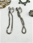 Group of Vintage Clear Rhinestone Jewelry; Necklaces, Bracelets, Earrings