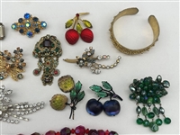 Group of Vintage Austria, Czech, Germany Costume Jewelry