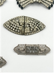 (8) Art Deco Duette Rhinestone Brooches