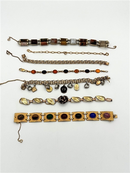 (7) Gold Filled Bracelets: Van Dell, Probst, Winard, Others