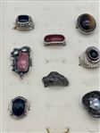 (17) Sterling Silver Rings With Gemstones