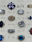 (18) Sterling Silver Rings With Gemstones