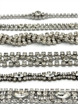 (7) Vintage Swirl Multi Strand Rhinestone Bracelets