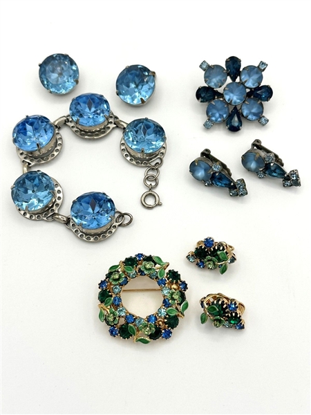 (3) Vintage Rhinestone Jewelry Sets