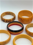 (14) Baklelite Bangle Bracelets Butterscotch