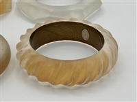 (4) Alexis Bittar Lucite Bangle Bracelets