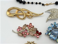 SIgned Vintage Costume Jewelry; Givenchy, Hobe, Golan, Dauplaise, Others
