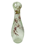 French Art Nouveau Cameo Glass Vase With Corolla Shape Top by Emile Galle
