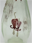French Art Nouveau Cameo Glass Vase With Corolla Shape Top by Emile Galle