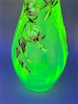 French Art Nouveau Cameo Glass Vase With Corolla Shape Top by Emile Galle