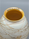 Quezal Single Glass Lamp Shade Hearts and Vines