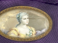 (2) Victorian Dresser Boxes Hand Painted Portraits