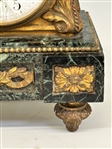 French Empire Bronze Gilt Bronze and Marble Figural Mantle Clock