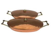 (2) Benson Copper Lidded Serving Dishes