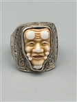 Sterling Silver Hannya Good Fortune Ring