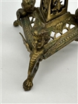Pair Brass Candle Sticks Putti Detail