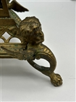 Pair Brass Candle Sticks Putti Detail