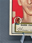 1952 Topps Warren Spahn #33 Baseball Card