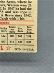 1952 Topps Warren Spahn #33 Baseball Card