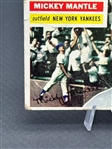 1956 Topps Mickey Mantle White Back #135 Baseball Card