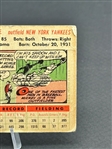 1956 Topps Mickey Mantle White Back #135 Baseball Card