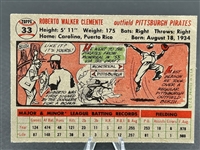 1956 Topps Roberto Clemente #33 Gray Back Baseball Card