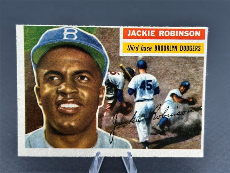 1956 Topps Jackie Robinson #30 Gray Back Baseball Card: