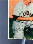 RARE 1954 Bob Feller Wilson Franks Baseball Card Autographed