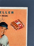 RARE 1954 Bob Feller Wilson Franks Baseball Card Autographed