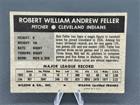 RARE 1954 Bob Feller Wilson Franks Baseball Card Autographed
