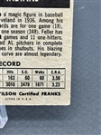 RARE 1954 Bob Feller Wilson Franks Baseball Card Autographed