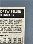 RARE 1954 Bob Feller Wilson Franks Baseball Card Autographed