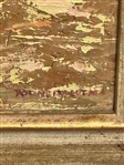 Steamer Ship Oil on Board Signed and Framed