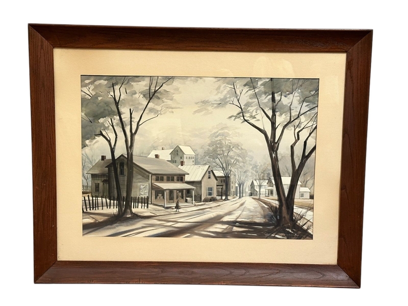 Gladys F. Buschmann Watercolor "Side Street"